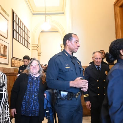 Officers at a recognition ceremony