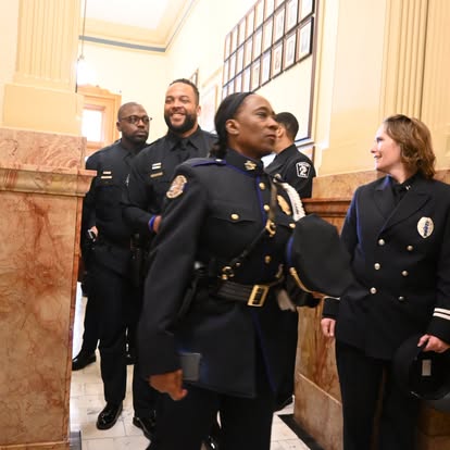 Members gathered at a ceremony